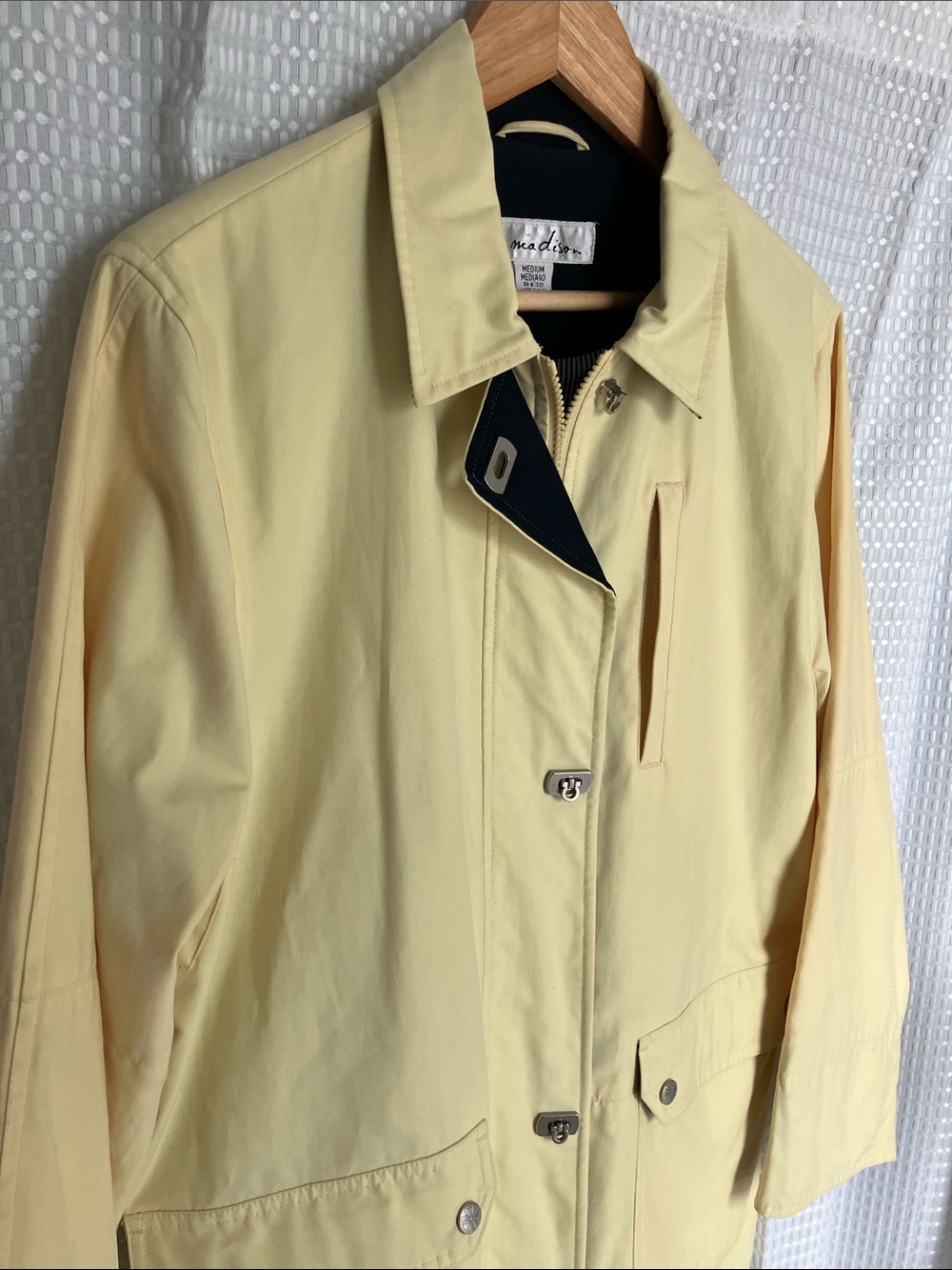 Butter Yellow Utility Travel Jacket Cotton Women's Medium Preppy Equestrian - Picture 7 of 16